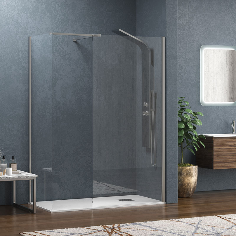 Σταθερά διαχωριστικά ντουζιέρας με διάφανο κρύσταλλο WALKIN 2 Cromo KARAG 90x200cm (WAL2C90)