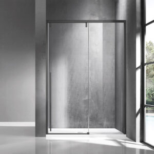 Καμπίνα από τοίχο σε τοίχο με διάφανο κρύσταλλο SANTORINI 400 Gun Metal KARAG 130x200cm (SANG400130)