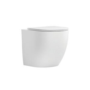 Λεκάνη δαπέδου rimless με κάλυμμα MILOS LT 2141D White Glossy KARAG (LT2141D-RGW)