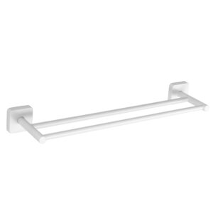 Πετσετοκρεμάστρα διπλή QUATTRO 4252 66 Λευκή ματ KARAG 50cm (425266)