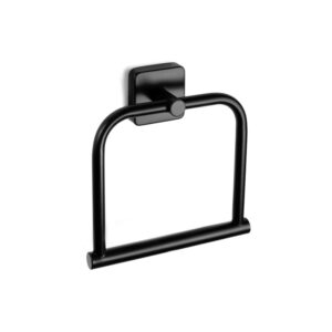 Πετσετοκρεμάστρα κρίκος τετραγ. UNO 4224 55 Μαύρος ματ KARAG (422455)