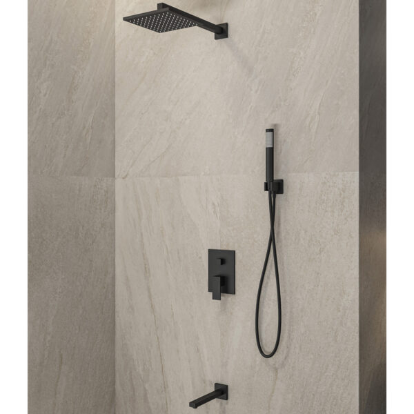 Σετ μπαταρίας εντοιχισμού ντους DELOS Nero CFT205 KARAG (CFT205-BL)