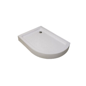 Ντουζιέρα ασύμμετρη ημικυκλική ακρυλική αριστερή FLORA 650 KARAG 80x100x5,5cm (FLO80L)