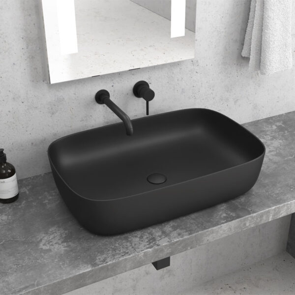 Νιπτήρας επικαθήμενος Black Matt LT 2143-PMB KARAG 60x39x14,5cm (LT2143-PMB)