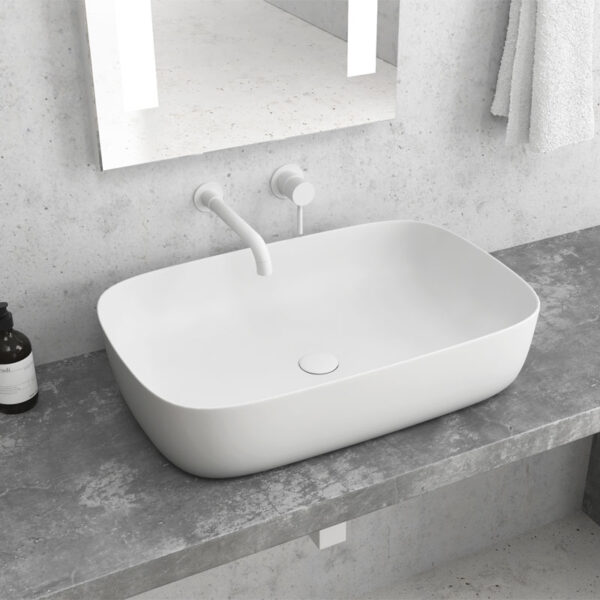 Νιπτήρας επικαθήμενος White Matt LT 2143-PMW KARAG 60x39x14,5cm (LT2143-PMW)