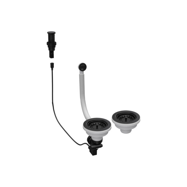 Σύστημα χειριστήριο POP-UP διπλής βαλβίδας Black KITASP-A-2VTELL-BK ELLECI (KITASP-A-2VTELL-BK)
