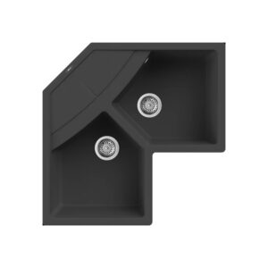 Νεροχύτης κουζίνας UNICO Corner Nero 40 ELLECI 83x83cm (LGUCOR40)