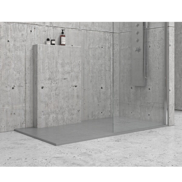 Ντουζιέρα ορθογώνια υψηλής αντοχής PIETRA Cemento KARAG 80x180x2,5cm (PR80182CE)