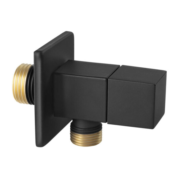 Γωνιακός διακόπτης ροής Μαύρος Z293-BL FERRO 1/2x3/8" (Z293-BL)