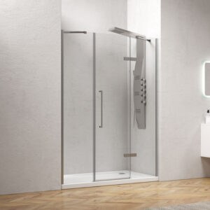 Καμπίνα από τοίχο σε τοίχο με διάφανο κρύσταλλο TINOS 600 Cromo KARAG 140x200cm (σταθερό 26cm) (TIN600140414)
