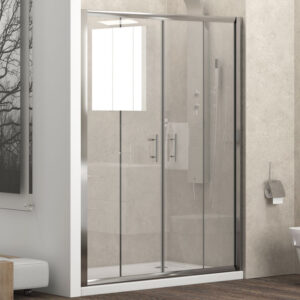 Καμπίνα από τοίχο σε τοίχο με διάφανο κρύσταλλο FLORA 600 Cromo KARAG 150x190cm (FLO600150)