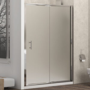 Καμπίνα από τοίχο σε τοίχο με σατινέ κρύσταλλο FLORA 500 Cromo KARAG 130x190cm (FLOS500130)