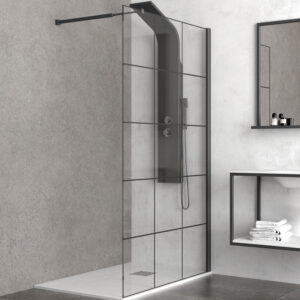 Σταθερό κρύσταλλο frame FREE Black KARAG 40x200cm (NFR140)