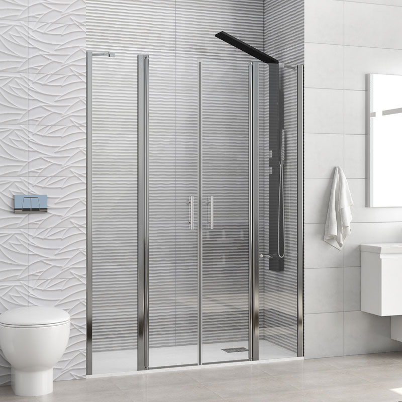 Καμπίνα από τοίχο σε τοίχο με διάφανο κρύσταλλο PANEX 700 Cromo KARAG 135x190cm (PAN700135)