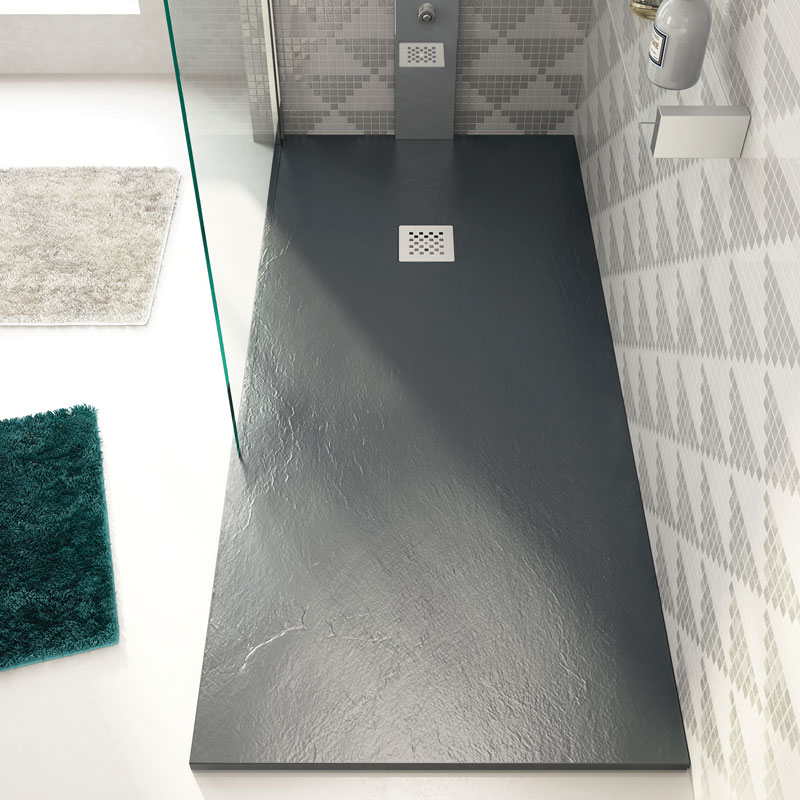 Ντουζιέρα τετράγωνη υψηλής αντοχής PIETRA Ardesia KARAG 80x80x2,5cm (PS80802AR)