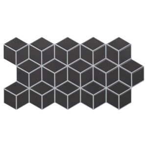 Πλακάκι RHOMBUS Black KARAG 26,5x51cm (RHOB26551)