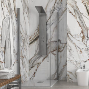 Σταθερό διαχωριστικό ντουζιέρας με διάφανο κρύσταλλο S 28F ALTO Cromo KARAG 75x200cm (S28FH80-CC)