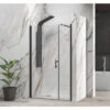 Καμπίνα από τοίχο σε τοίχο με διάφανο κρύσταλλο S 5 ALTO Black KARAG 175x200cm (σταθερό 90cm) (S5HNC17590)