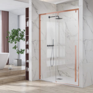 Καμπίνα από τοίχο σε τοίχο με διάφανο κρύσταλλο SANTORINI 400 Rose Gold KARAG 150x200cm (SANR400150)