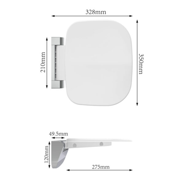 Βοηθητικό κάθισμα ντους λευκό ST001 KARAG 35x32,8x12cm (ST001)