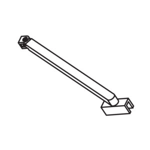 Αντηρίδα κράτησης κρυστάλλου ντουζιέρας για TINOS Brushed Inox KARAG 73,5cm (TINSUP735BR)