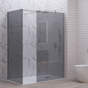 Σταθερά διαχωριστικά ντουζιέρας με fume κρύσταλλο WALKIN 2 Cromo KARAG 140x200cm (WAL2-140CF)