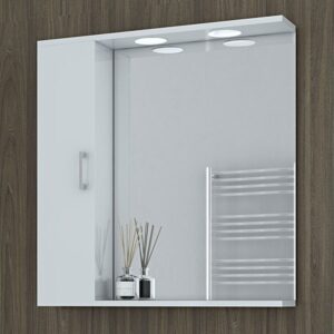 Drop Ritmo 70 White Καθρέπτης Με Ντουλάπι