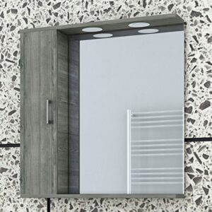 Drop Ritmo 70 Smoked Oak Καθρέπτης Με Ντουλάπι