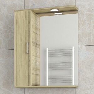 Drop Ritmo 65 Natural Oak Καθρέπτης Με Ντουλάπι