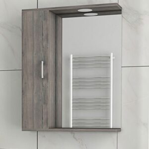 Drop Ritmo 55 Smoked Oak Καθρέπτης Με Ντουλάπι