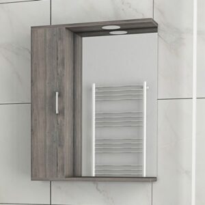 Drop Ritmo 65 Smoked Oak Καθρέπτης Με Ντουλάπι