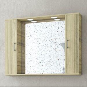 Drop Ritmo 95 Natural Oak Καθρέπτης Με Ντουλάπι