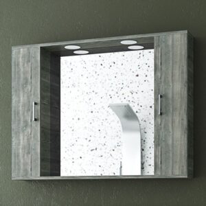 Drop Ritmo 95 Smoked Oak Καθρέπτης Με Ντουλάπι