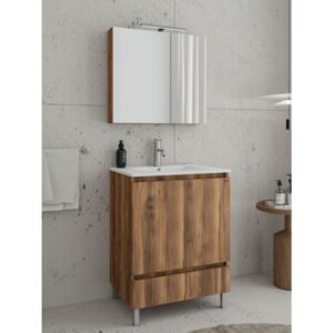 Drop Delta 60 Amber Baroque Oak 5FDL060BO Έπιπλο Μπάνιου Μελαμινικό