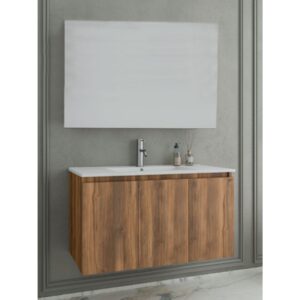 Drop Verona 90 Amber Baroque Oak 5FVRM90BO Έπιπλο Μπάνιου Μελαμινικό