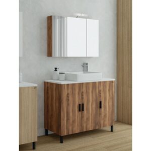 Drop Roma 100 Amber Baroque Oak 5FRMP10BO Έπιπλο Μπάνιου Μελαμινικό