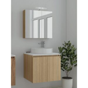 Drop Verona 60 Slavonia Oak 5FVRP60SO Έπιπλο Μπάνιου Μελαμινικό