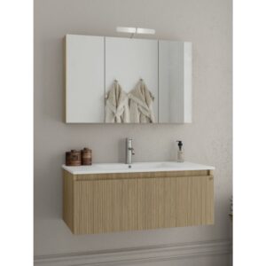 Drop Liberty 100 Slavonia Oak & Strada 5FLI010LO Έπιπλο Μπάνιου Μελαμινικό