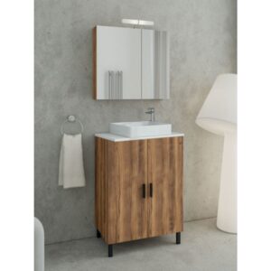 Drop Roma 60 Amber Baroque Oak 5FRMP60BO Έπιπλο Μπάνιου Μελαμινικό