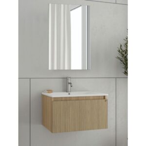 Drop Liberty 75 Slavonia Oak & Strada 5FLIM75LO Έπιπλο Μπάνιου Μελαμινικό