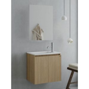 Drop Verona 55 Slavonia Oak & Strada 5FVRM55LO Έπιπλο Μπάνιου Μελαμινικό