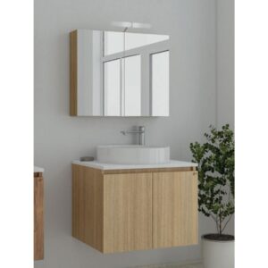 Drop Verona 75 Slavonia Oak 5FVRP75SO Έπιπλο Μπάνιου Μελαμινικό