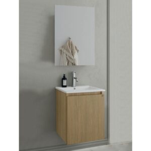 Drop Verona 40 Slavonia Oak & Strada 5FVRM40LO Έπιπλο Μπάνιου Μελαμινικό