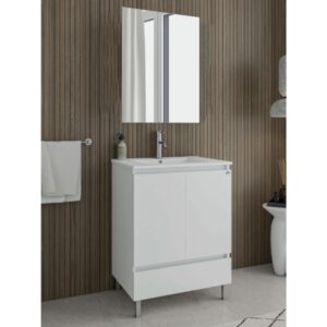 Drop Delta 75 White 5FDLM75WH Έπιπλο Μπάνιου Μελαμινικό