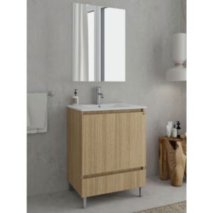 Drop Delta 75 Slavonia Oak 5FDLM75SO Έπιπλο Μπάνιου Μελαμινικό