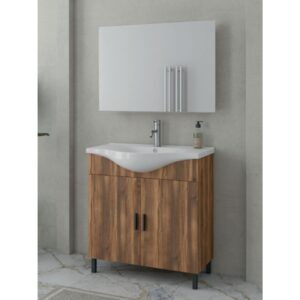 Drop Luna 80 Amber Baroque Oak 5FLUM80BO Έπιπλο Μπάνιου Μελαμινικό