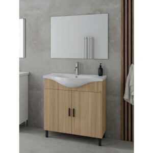 Drop Luna 80 Slavonia Oak 5FLUM80SO Έπιπλο Μπάνιου Μελαμινικό