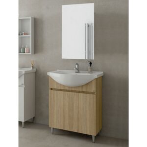 Drop Alfa 65 Slavonia Oak 5FAFM65SO Έπιπλο Μπάνιου Μελαμινικό