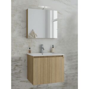 Drop Verona 60 Slavonia Oak 5FVR060SO Έπιπλο Μπάνιου Μελαμινικό