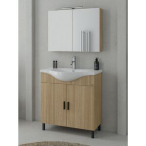 Drop Luna 80 Slavonia Oak 5FLU080SO Έπιπλο Μπάνιου Μελαμινικό